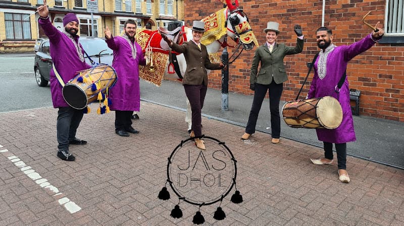JAS DHOL PLAYERS MANCHESTER BAND BAJA ASIAN WEDDING HORSE BHANGRA DANCERS BOLTON OLDHAM ROCHDALE LEEDS BRADFORD HALIFAX